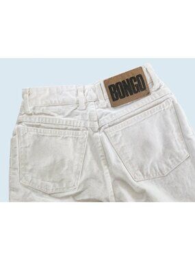 Vintage BONGO White High Waisted Mom 1990s Jeans Size 24